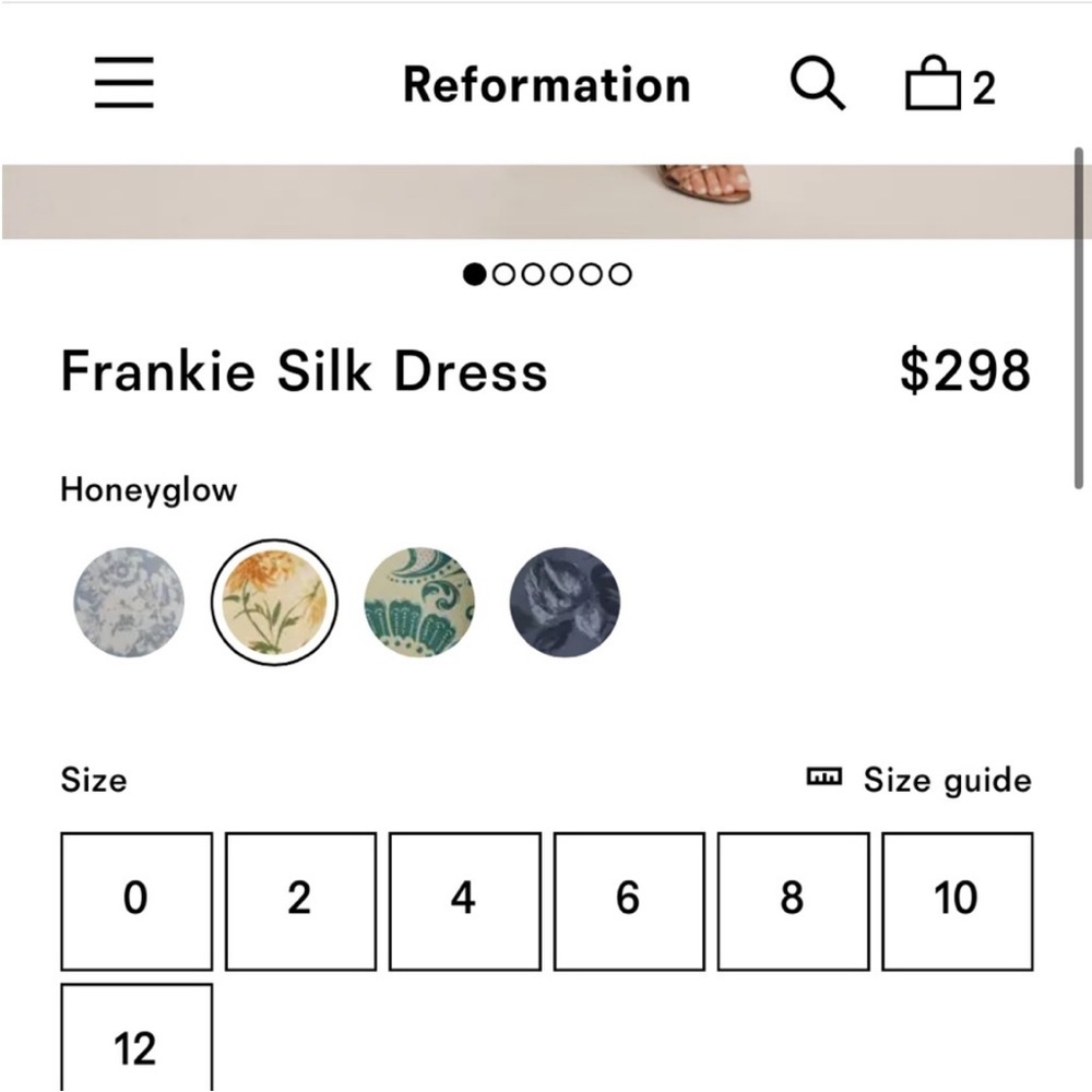 NEW Reformation Frankie Silk Dress - Picture 3 of 13